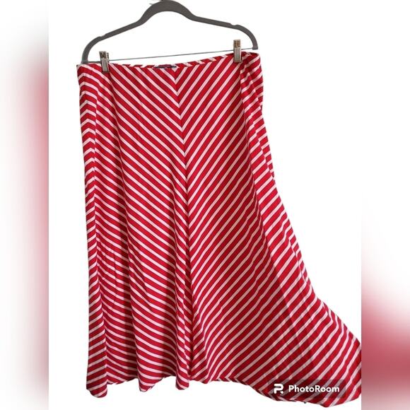 COTTON Striped A-line Skirt  XL - Picture 4 of 4